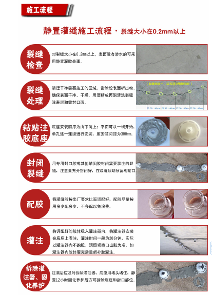 裂缝修补灌缝胶是如何施工的？曼卡特告诉你！