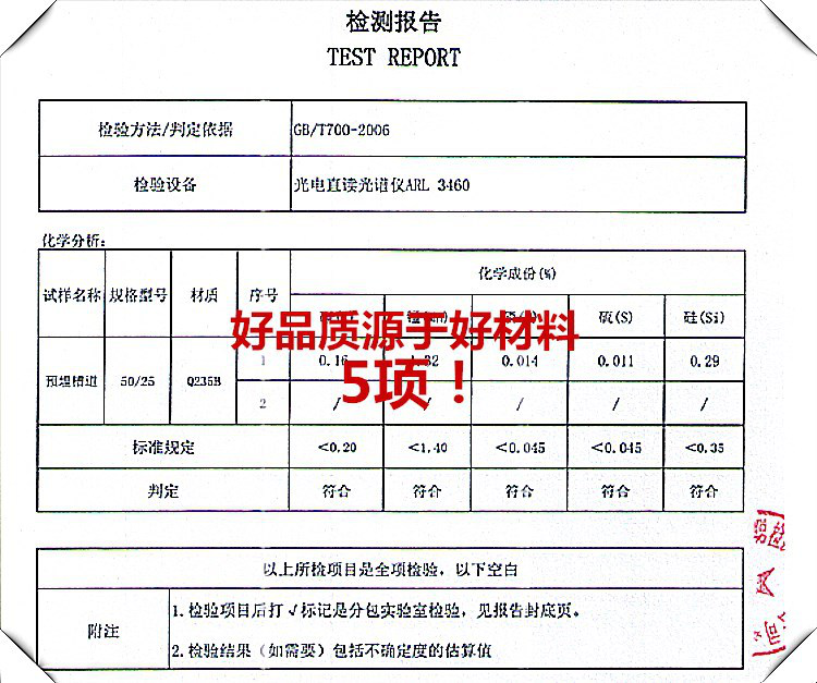 这5种成分组成的曼卡特预埋槽道，品质自然不会差