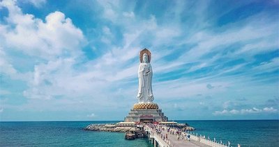 三亚南海观音景区：水下粘贴碳纤维布，护佑碧海蓝天